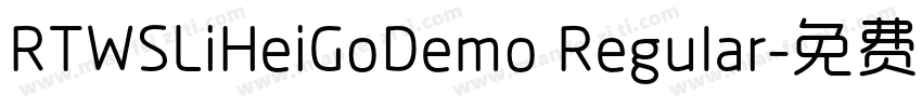 RTWSLiHeiGoDemo Regular字体转换